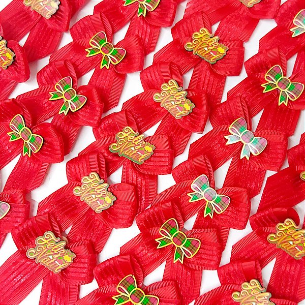 Laço de Ponta Duplo Voil PF Natal - 10 unidades