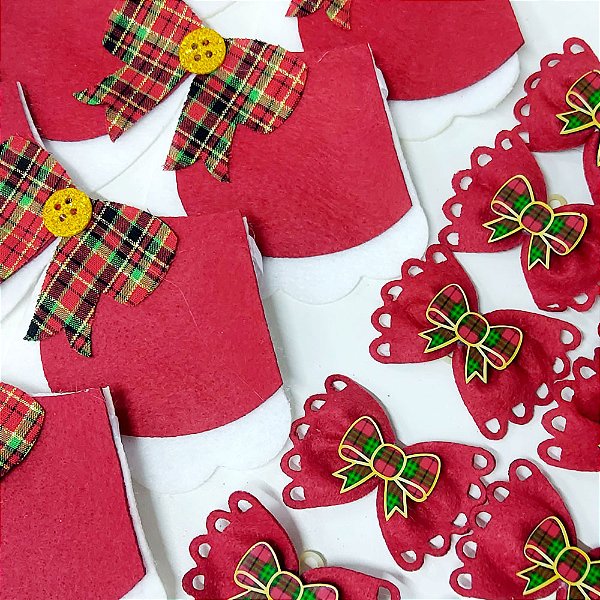 Conjunto Feltro EVA Mamãe Noel Natal Mod.1 - 10 unidades
