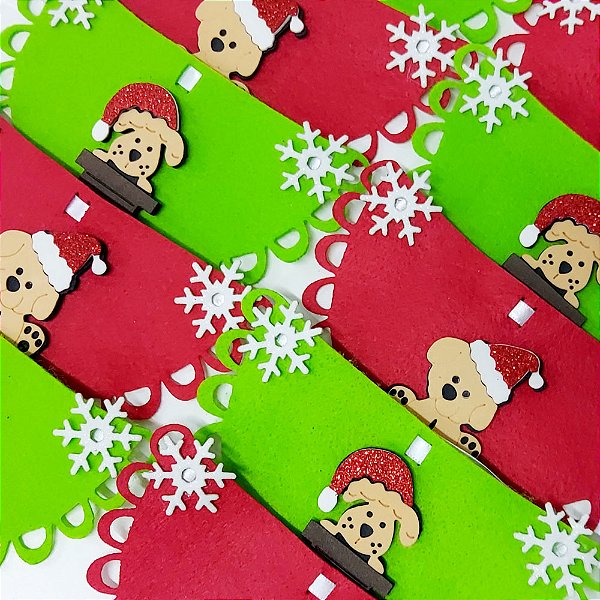 Babador Feltro EVA Natal Mod.1 - 10 unidades