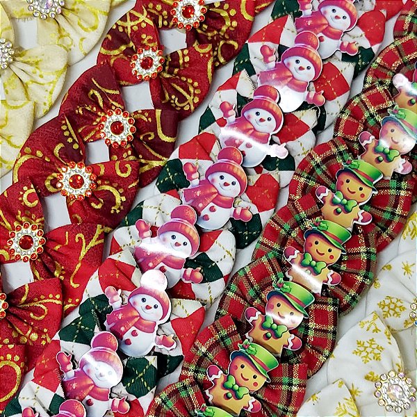 Kit Laço Borboleta Natal (Atacado) Mod.2 - 50 unidades