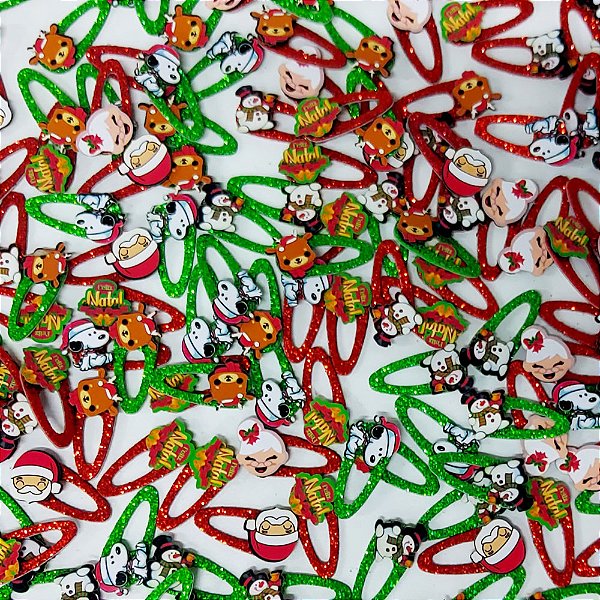 Adesivos EVA Glitter TicTac PF Natal - 20 unidades