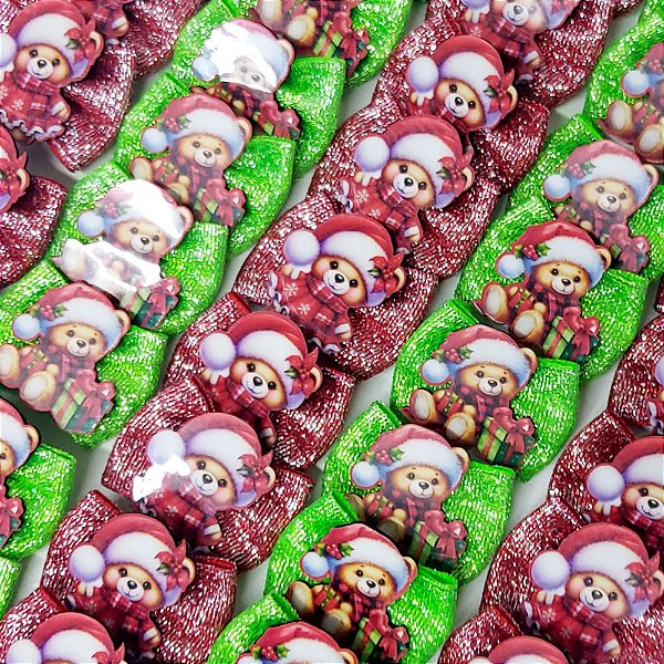 Laço Borboleta Lurex PF Natal Mod.3 - 10 unidades