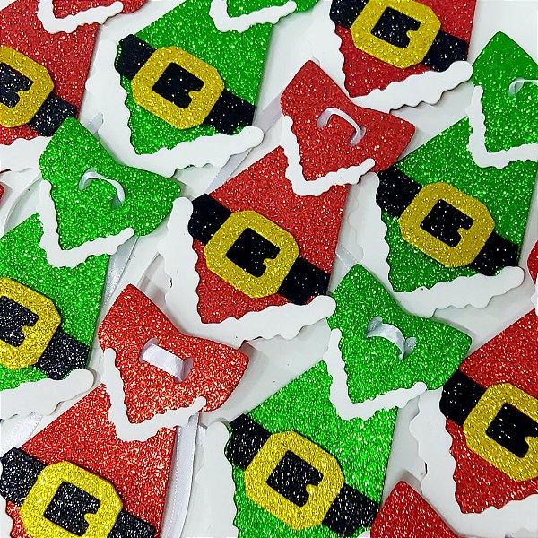 Gravata Social EVA Traje Papai Noel Natal Mod.2 - 10 unidades