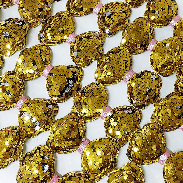 Laço de Penteado Lacinho Paetê Ano Novo - 10 unidades