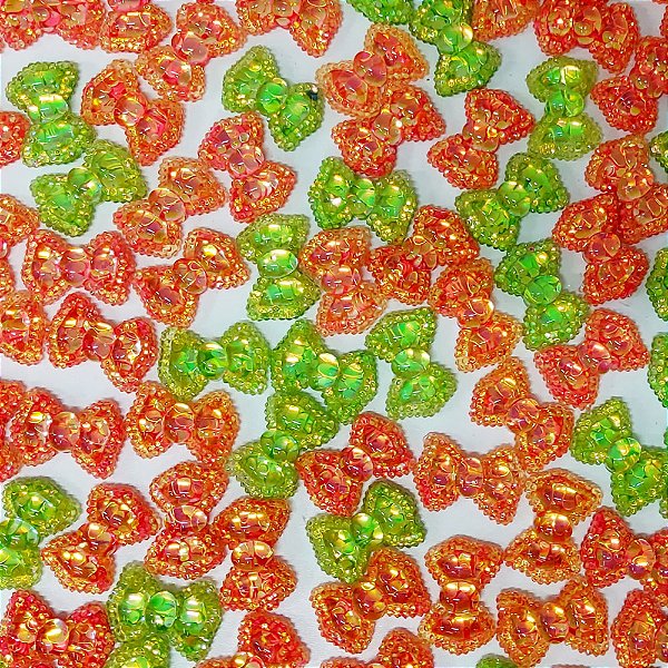 Laço de Penteado Resina Lacinho Açucarado Natal - 10 unidades