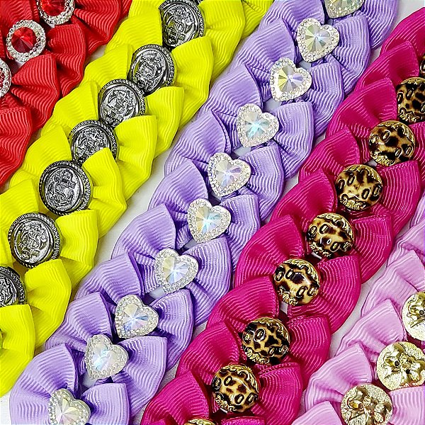 Kit Laço Borboleta Pedraria (Atacado) Mod.4 - 50 unidades