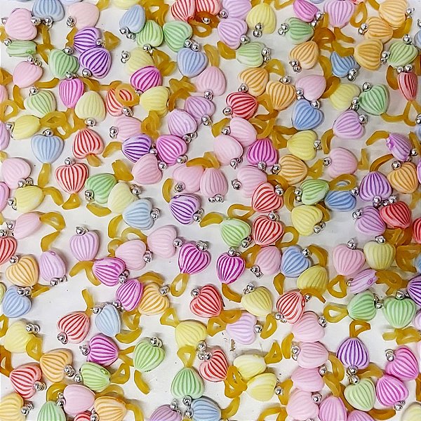 Ponto de Luz (Coração Listrado) - 20 unidades