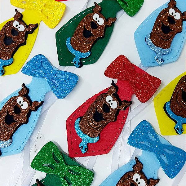 Gravata Social Laço Feltro EVA Scooby-Doo - 10 unidades