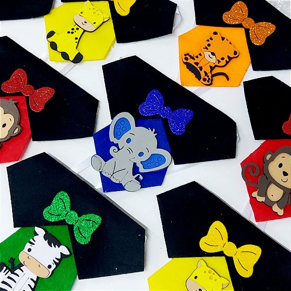 Colarinho Social Feltro EVA Safari - 10 unidades