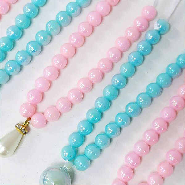 Colar de Pérola Pingente Pedraria Mod.4 - 10 unidades