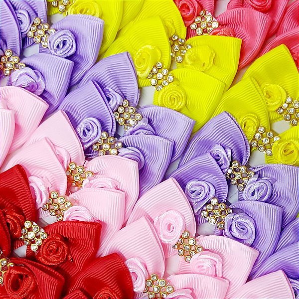 Laço Borboleta Rococó Strass - 10 unidades