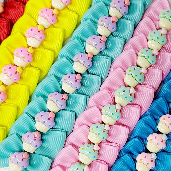 Laço Borboleta CupCake Resina - 10 unidades