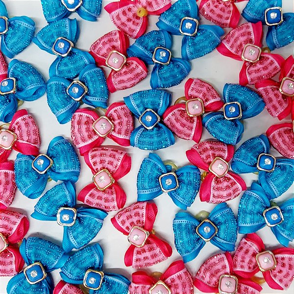 Laço Borboleta Duplo Resinado Veludo Decorativo Pedraria - 10 unidades