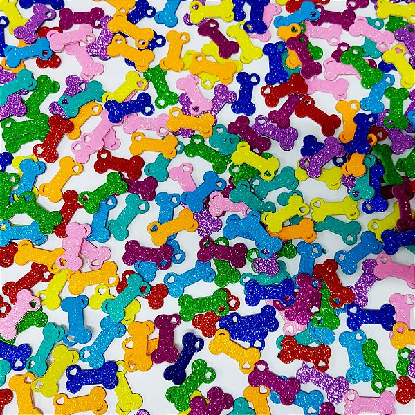 Adesivos EVA Glitter Ossinho Mod.1 - 20 unidades