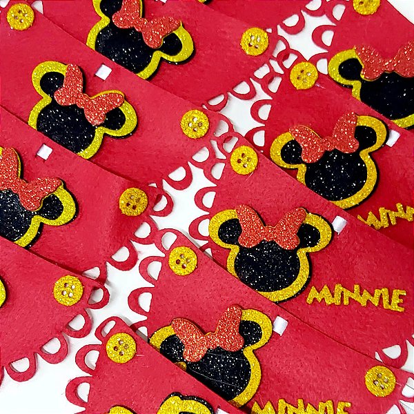 Babador Feltro EVA Minnie - 10 unidades