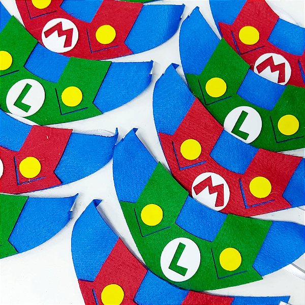 Colarinho Feltro EVA Super Mario - 10 unidades