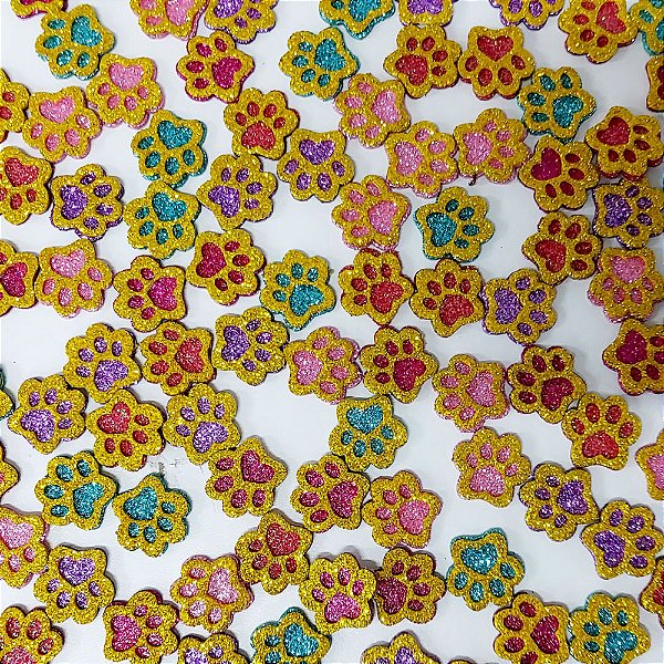 Adesivos EVA Glitter Patinhas Mod.3 - 20 unidades