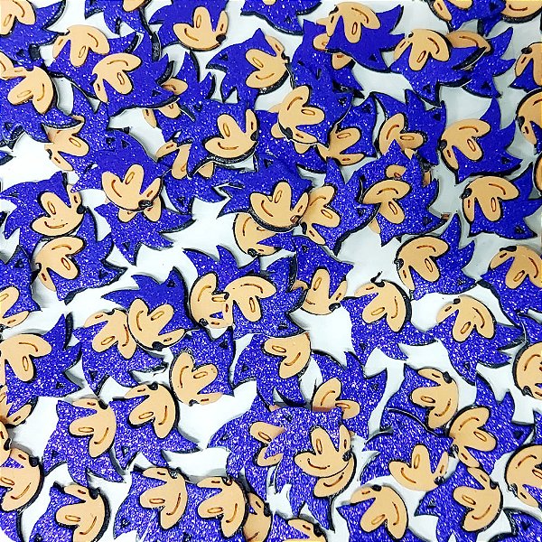 Adesivos EVA Glitter Sonic - 10 unidades