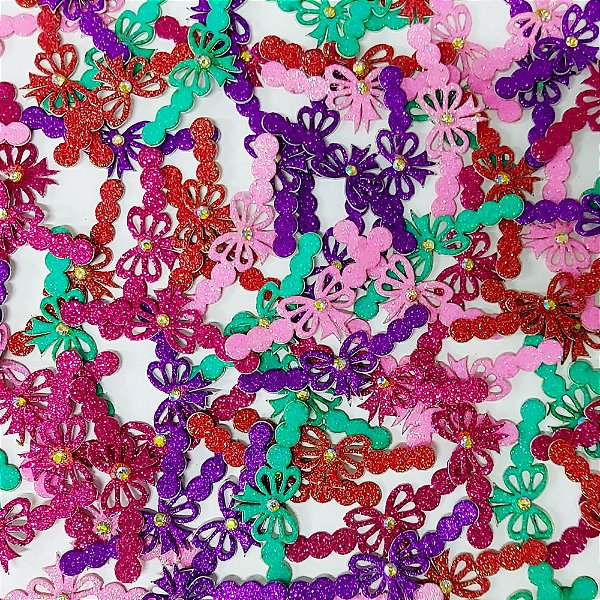 Adesivos EVA Glitter Pulseira Mod.3 - 10 unidades