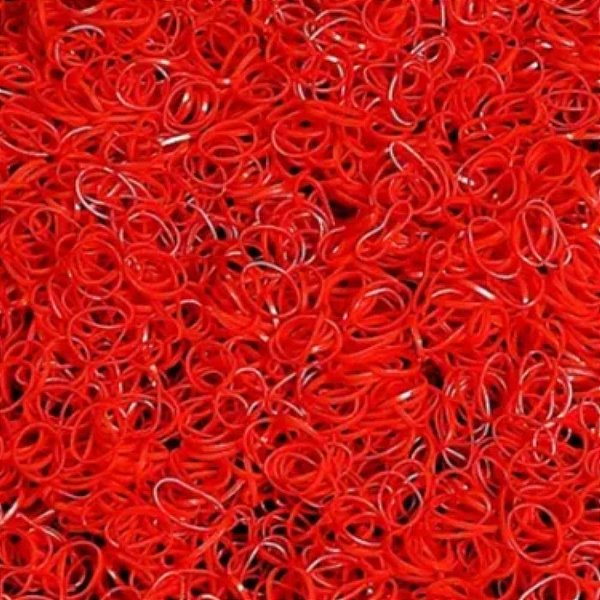 Elástico de Silicone Vermelho - 500 unidades