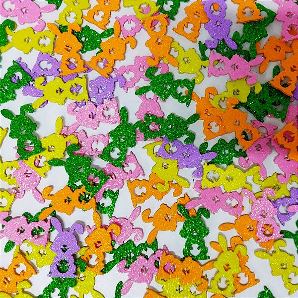 Adesivos EVA Coelhos Páscoa - 20 unidades