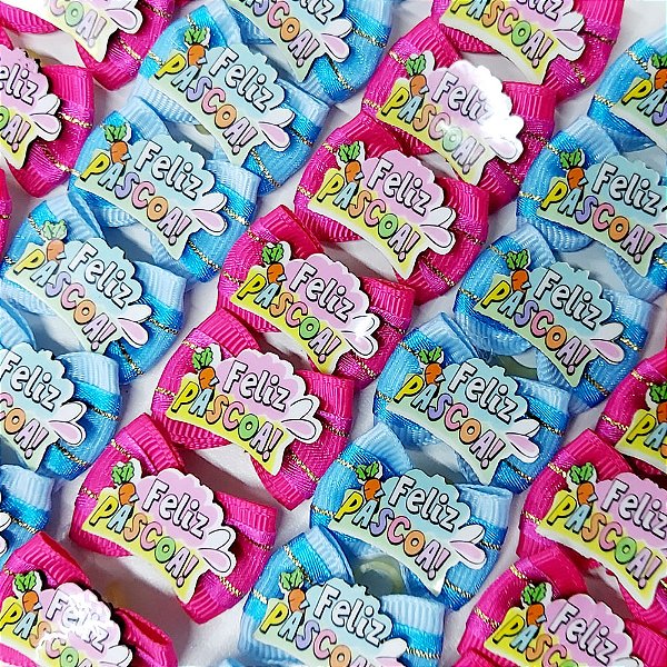 Laço Borboleta Duplo Voil Ouro PF Páscoa Mod.2 - 10 unidades