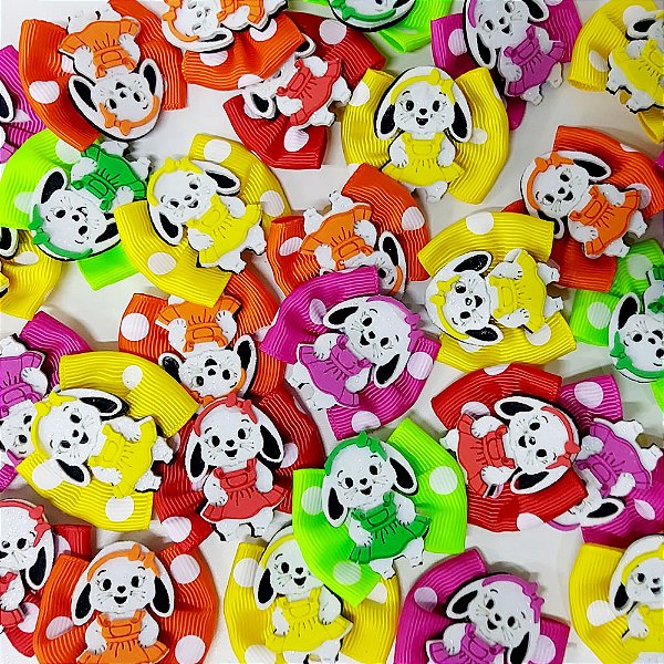 Laço Borboleta Estampado Poá Coelha EVA Páscoa Mod.1 - 10 unidades