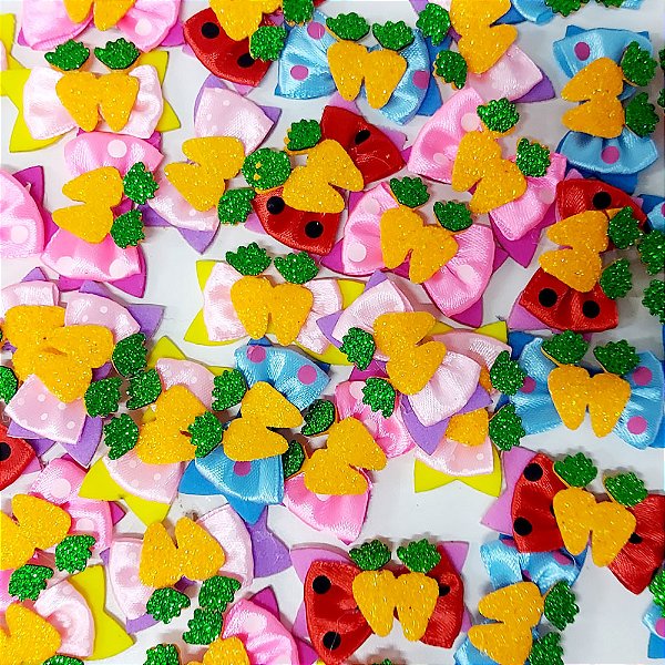 Laço Adesivo Cenoura Páscoa Mod.2 - 10 unidades