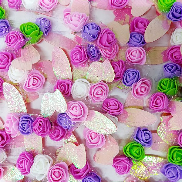 Laço de Penteado Tiara Flor EVA Páscoa Mod.2 - 05 unidades