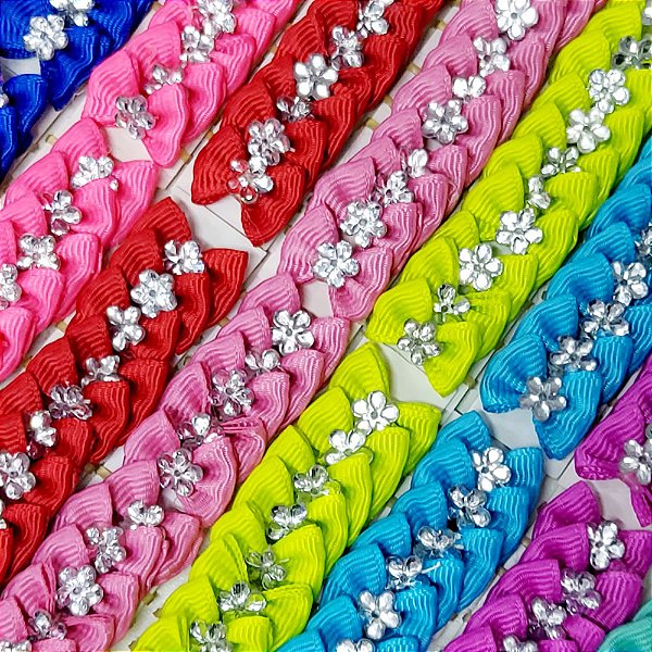 Laço Micro Borboleta Florzinha Chaton - 20 unidades