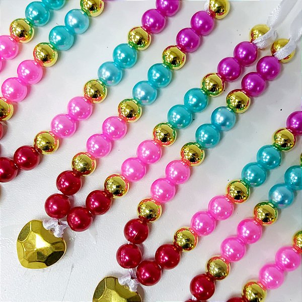 Colar Pérola Pingente Ouro Mod.2 - 10 unidades