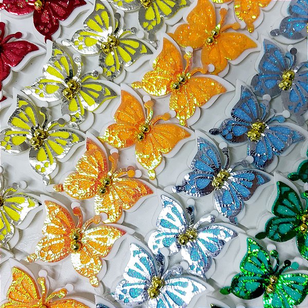 Laço de Penteado EVA Borboleta - 10 unidades