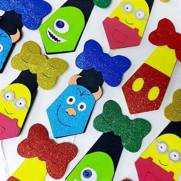 Gravata Social Laço EVA Monstros S.A - 10 unidades