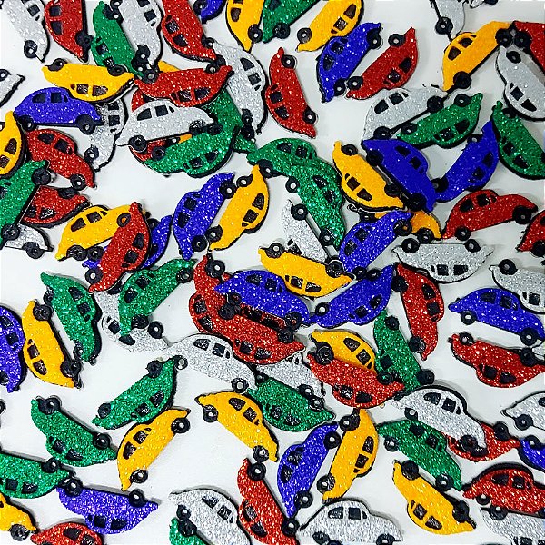 Adesivos EVA Glitter Carros Mod.3 - 10 unidades