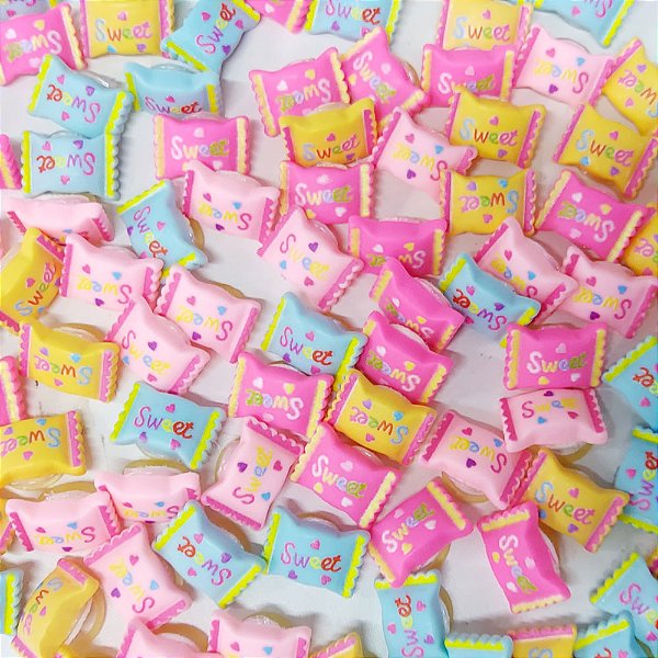 Laço Penteado Chicletes Resina Mod.2 - 10 unidades