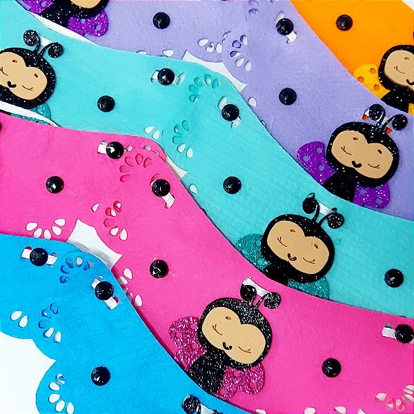 Gargantilha Feltro EVA Abelha - 10 unidades