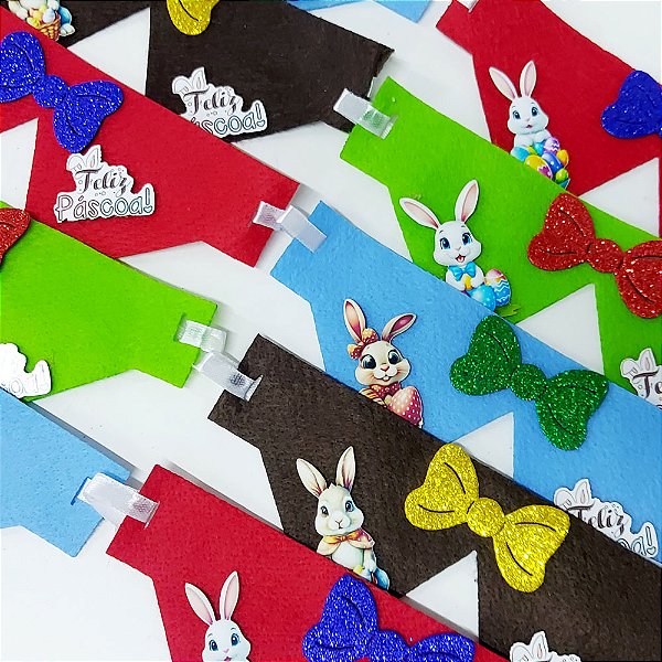 Colarinho Feltro EVA Páscoa - 10 unidades