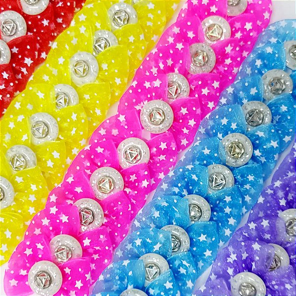 Laço Borboleta Voil Estrela Pedraria - 10 unidades