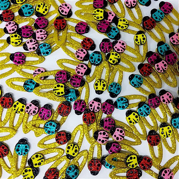 Adesivos EVA Glitter TicTac Joaninha - 10 unidades