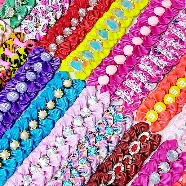 Kit Laço Borboleta Sortidos Mod.13 (Atacado) - 50 unidades