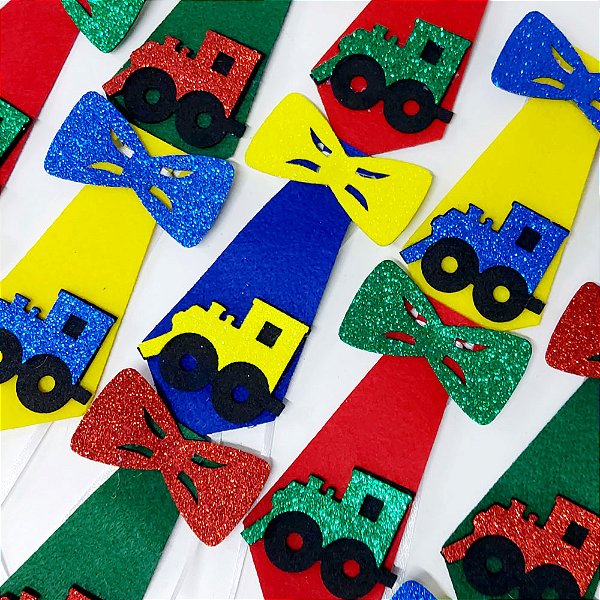 Gravata Social Laço Feltro EVA Trator - 10 unidades