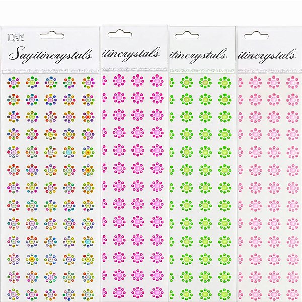 Cartela Adesivo Autocolante Flor Mod.4 - 01 unidade