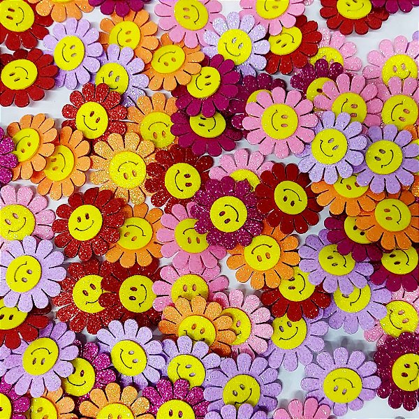 Laço Penteado EVA Girassol - 10 unidades