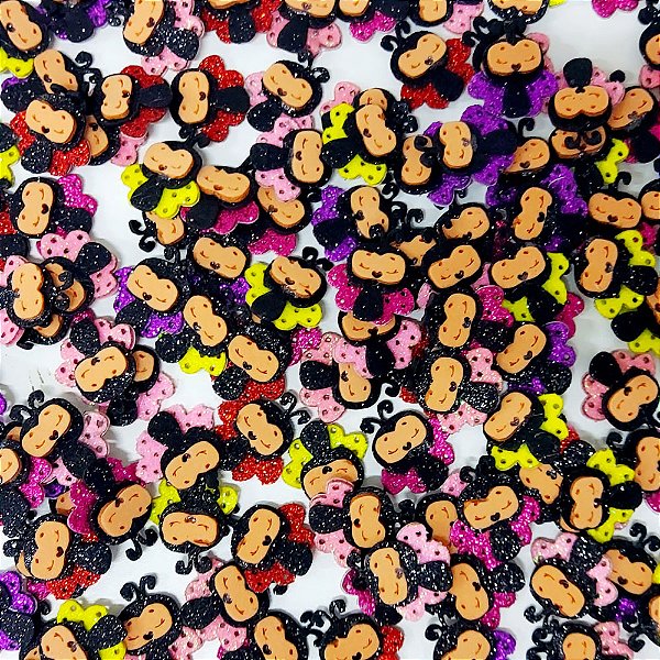 Adesivos EVA Glitter Joaninha Mod.3 - 10 unidades