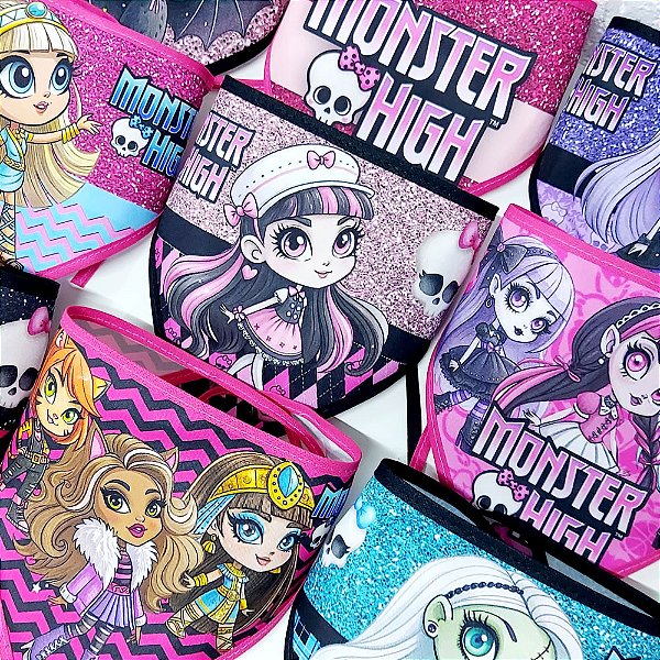 Bandanas Tecido Estampado Monster High - 10 unidades