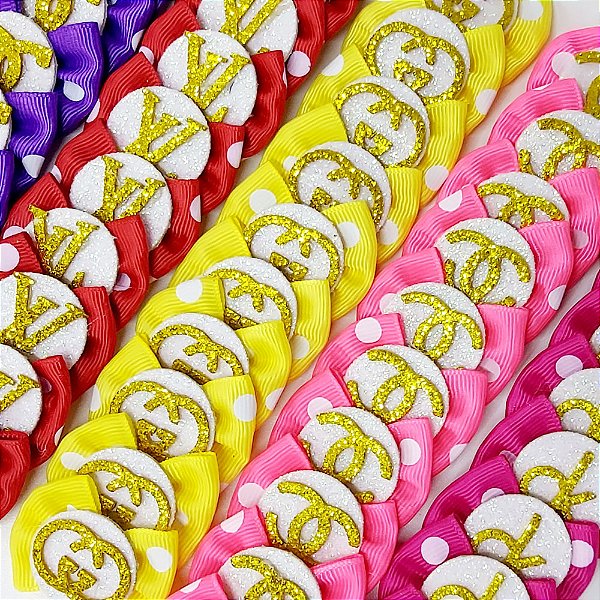 Laço Borboleta Estampado Poá Marcas EVA - 10 unidades