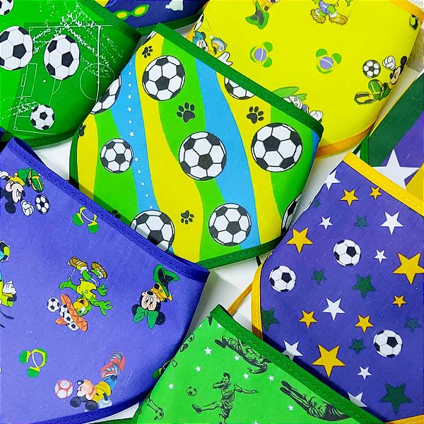 Bandanas Tecido Estampado Copa Brasil Mod.2 - 10 unidades