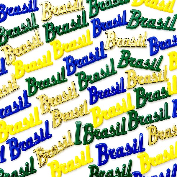 Laço Penteado Botão Copa Brasil - 10 unidades
