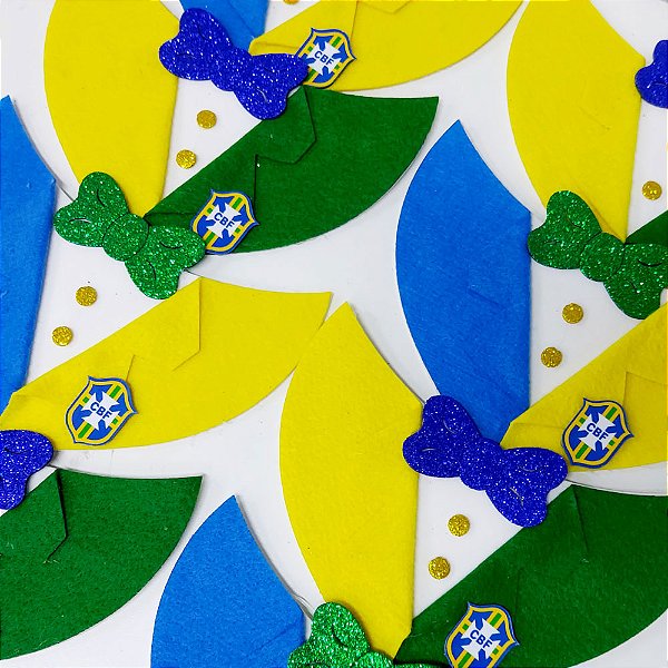 Colarinho Feltro EVA Copa Brasil Mod.1 - 10 unidades