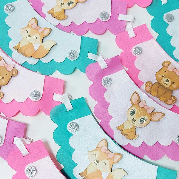 Bandanas Feltro PF Animais - 10 unidades
